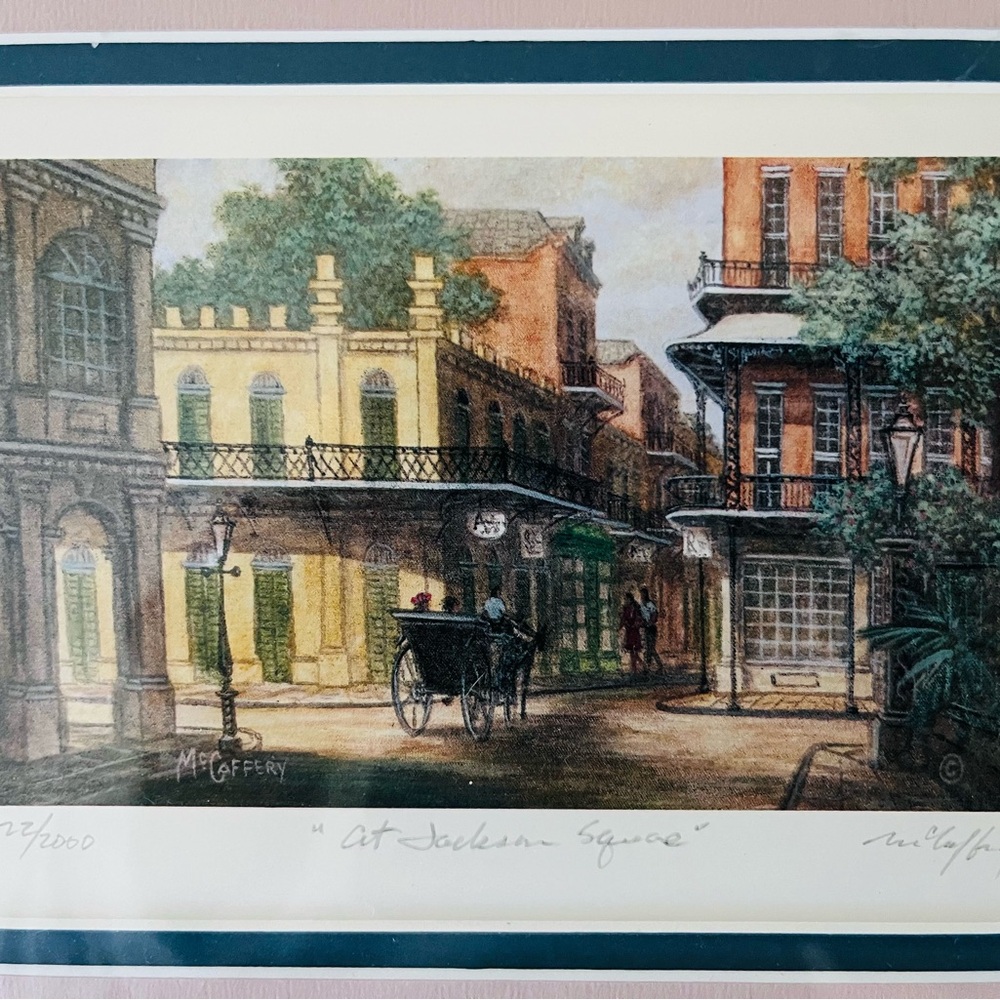 James McCaffery "At Jackson Square" New‎ Orleans Limited Pencil Signed 922/2000